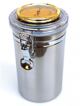 Boite à tabac et à cigares en acier inoxydable